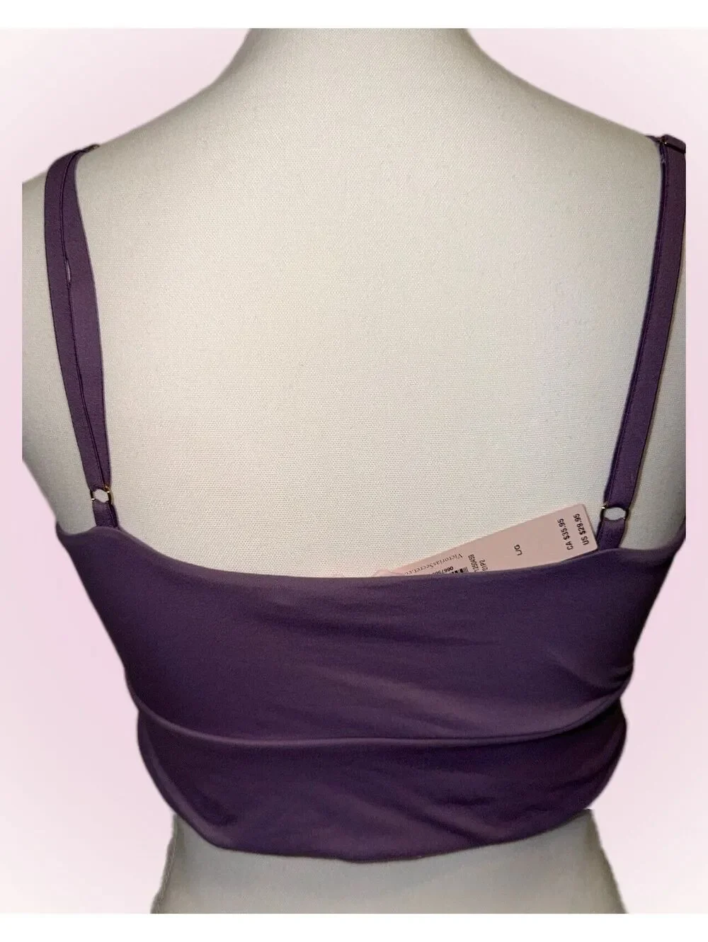 Victoria’s Secret Very Sexy Purple Bra Gold VS Logo XXL Adjustable Straps